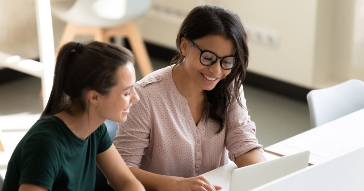 Businesswomen working together